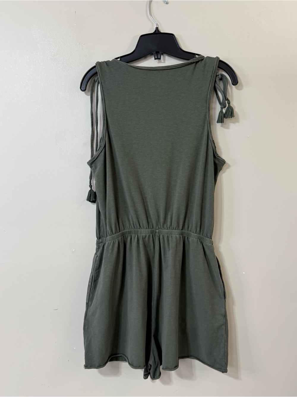 Aerie Pleated Romper Olive Green size Medium - Picture 8 of 16